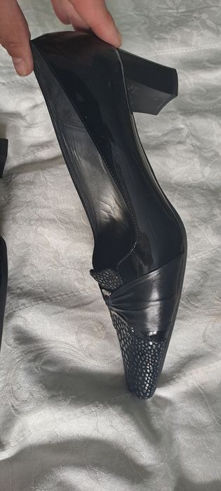 Pantofi eleganți din piele naturală, mărimea 40,5, Italia, cu toc