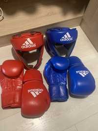 Шлем и перчатки боксерские ADIDAS IBA