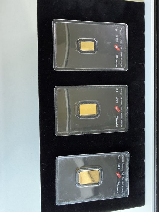 Lingouri  aur 24k Argor Heraeus 5g 2g 1g sigilate