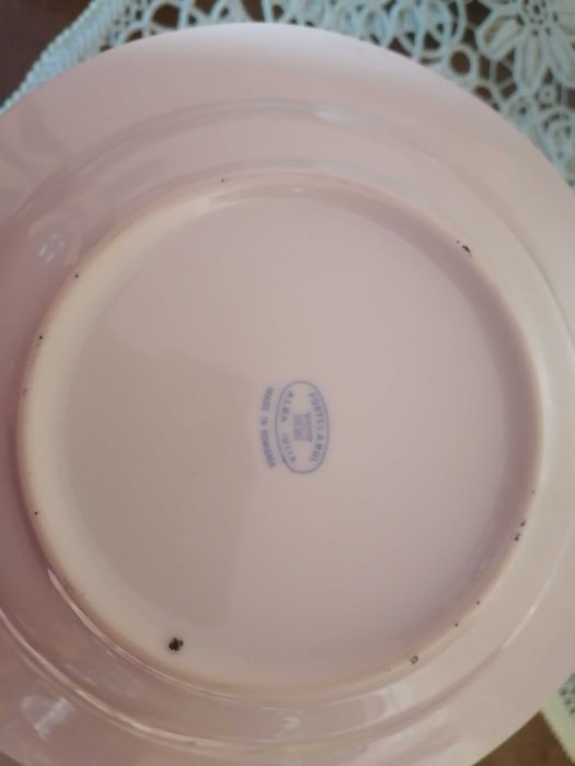 Set farfurii cu ornamente din cobalt, 12 persoane, made in RSR vintage