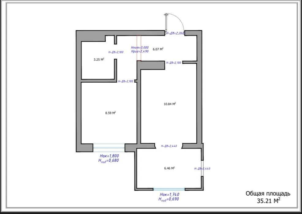 OzMakon Golden House 1-ком 35м2 WhiteBox КАДАСТРОМ 8-этаж срочная цена