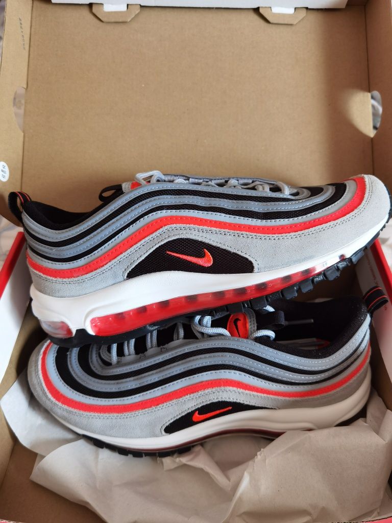 Nike Air Max 97 / сиво, червено,  черно