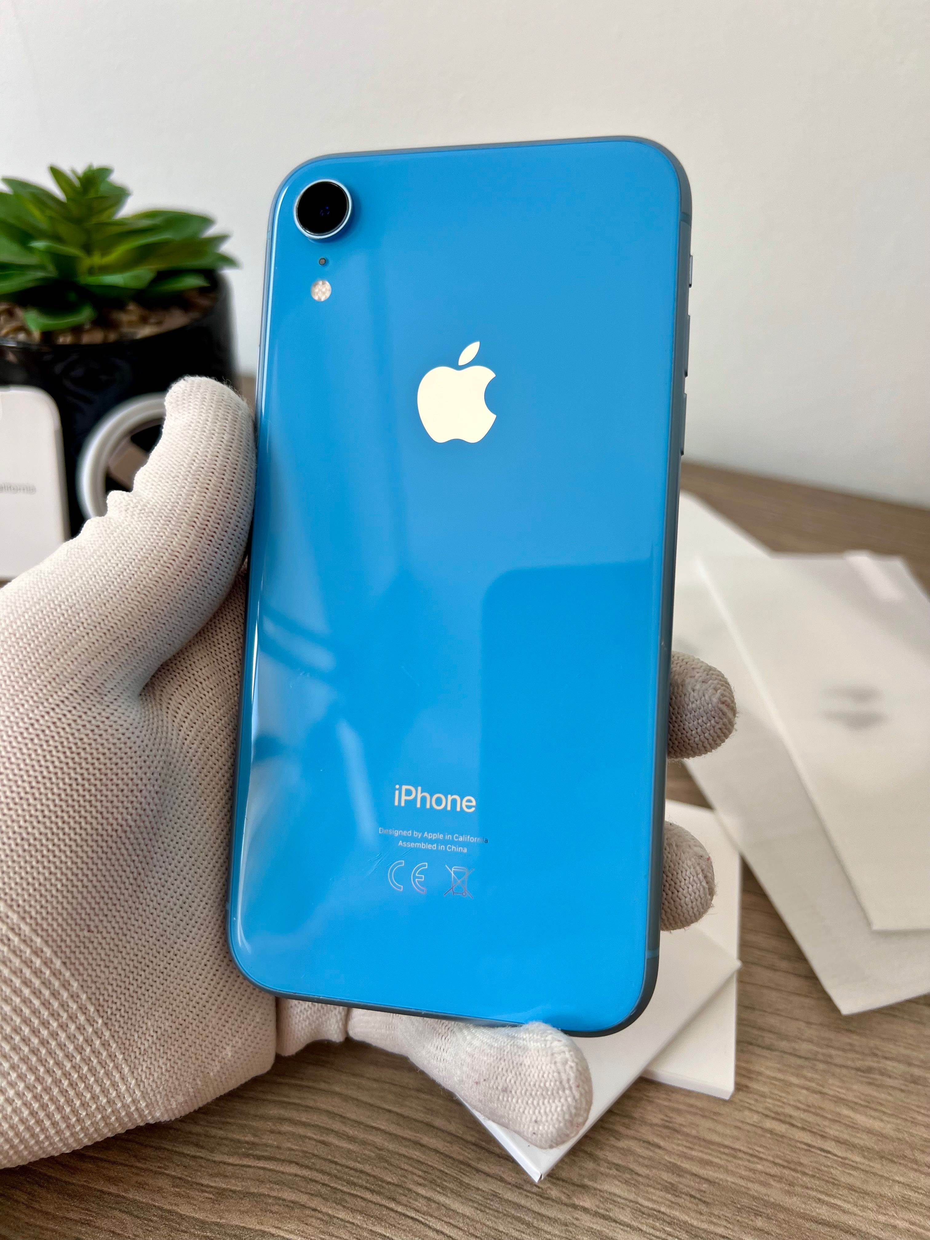iPhone Xr, 128GB, Blue, 100% батерия, ОТЛИЧЕН, ГАРАНЦИЯ!