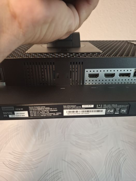 Монитор 2k 240Hz Gaming LED IPS Lenovo Legion 240hz  Y27qf-30, 27 "