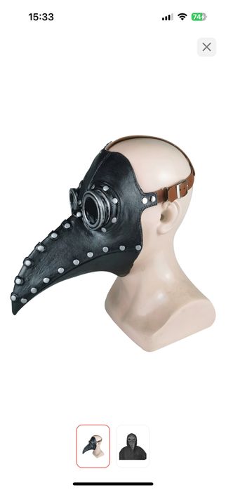 Черная мантия и маска чумного доктора