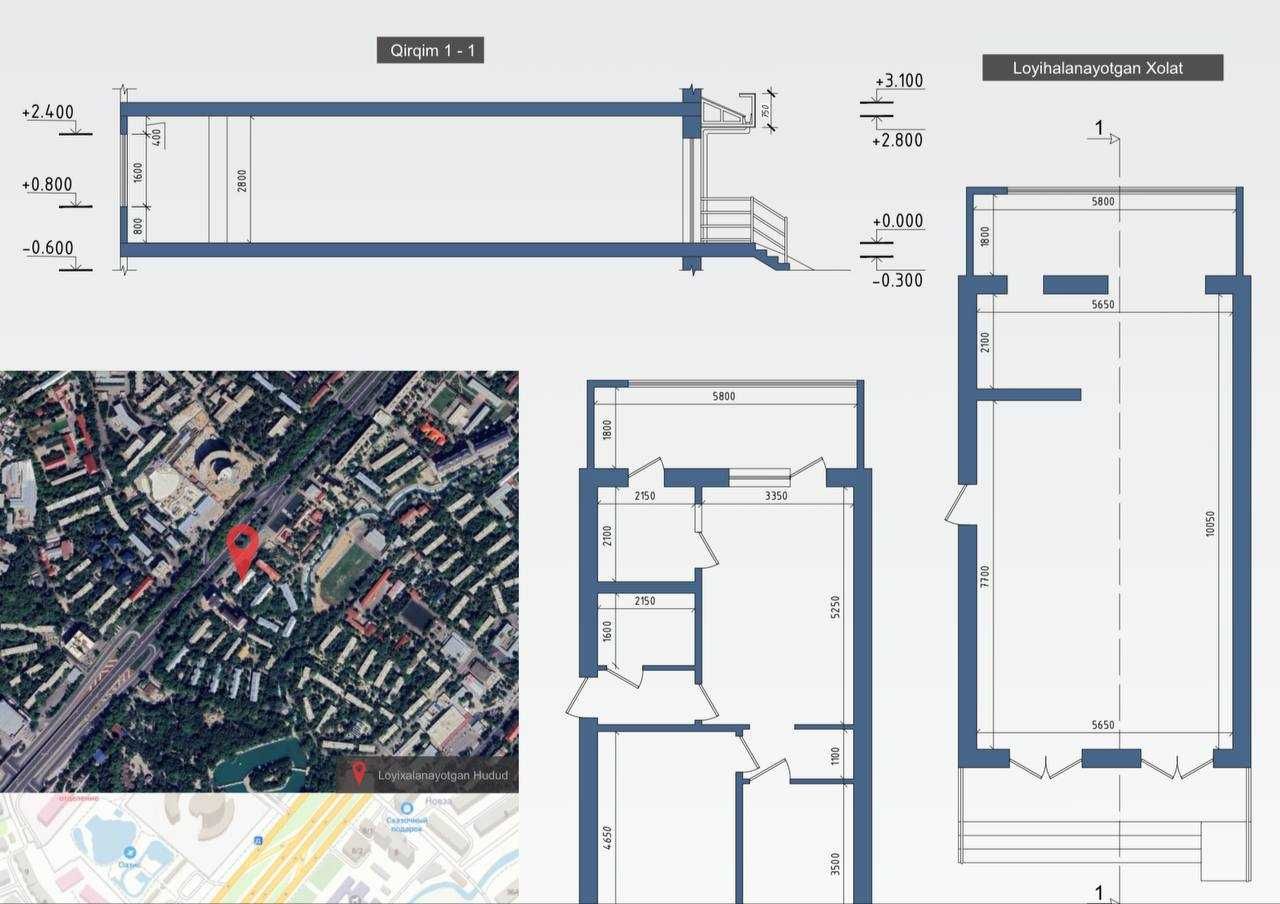 Продается офис в Чиланзар-4 | Метро Новза | 75м2 | Open Space