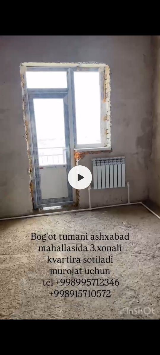 3 хоноли квартира сотилоди келишилган нархда