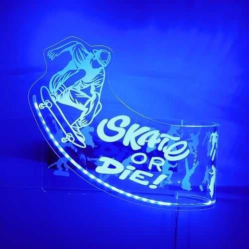 Нова Луминесцентна Стойка за Скейтборд с LED Светлини и USB Захранване