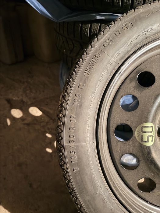 Rezerva - janta originala bmw  135/80/17 avelopa continetal