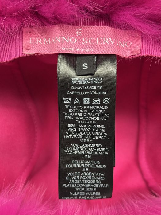 Ermanno Scervino розова шапка вълна и лисица