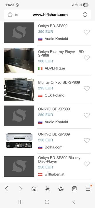 Onkyo BD SP809 Blu Ray Disc Player
