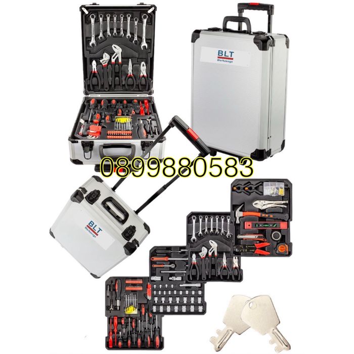 Комплект алуминиев куфар с инструменти 1050 части BTl