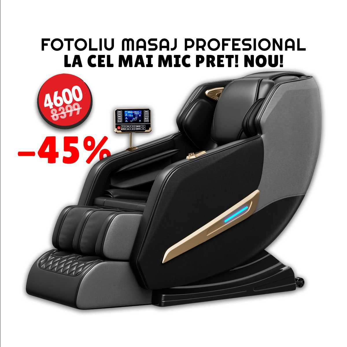 Scaun fotoliu de masaj, NOU OFERTA-45% Factura/garantie, livrare