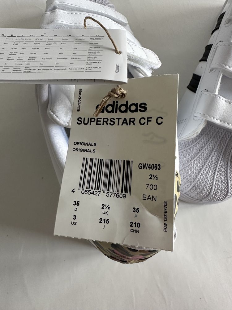 Adidas Superstar marimea 35 noi, originali