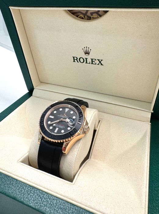 rolex yact-master 40mm роза / каучук