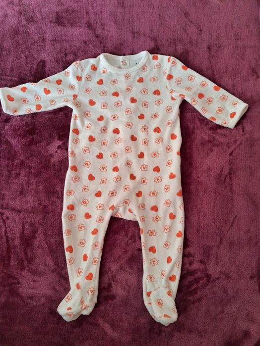 4 Pijamale-salopeta fleece cu botosi, varsta 1 an