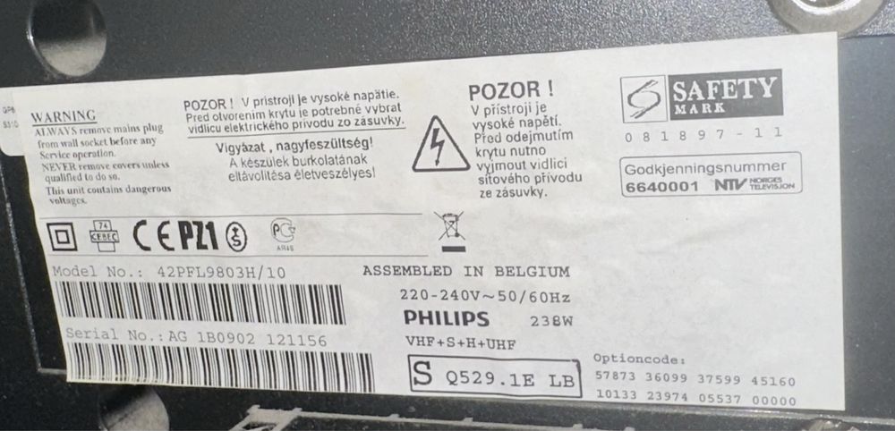 Телевизор Philips 42PFL9803H/10