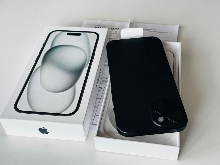 Iphone 15 128GB Black 100% Батерия! Гаранция 1 година