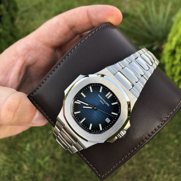 ceas patek philippe nautilus blue dial steel