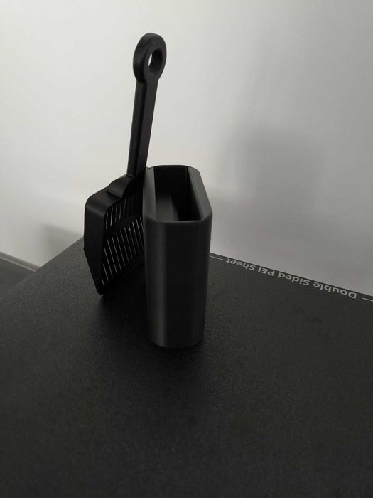 Lopățică cu suport pentru curățarea litierei