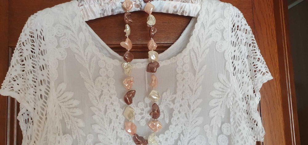 Colier nou perle baroce naturale, extrem de mari