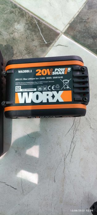Батерия и зарядно Worx 20v