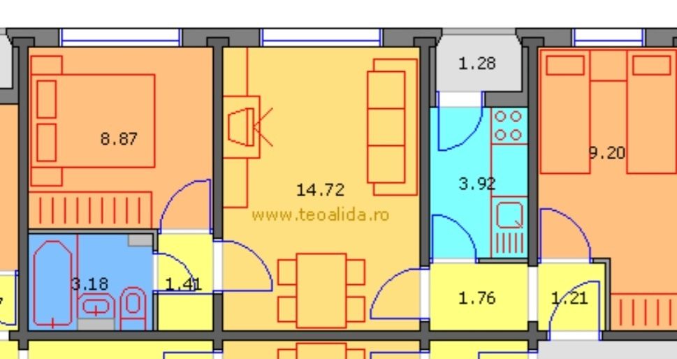 Apartament 3 camere apusului
