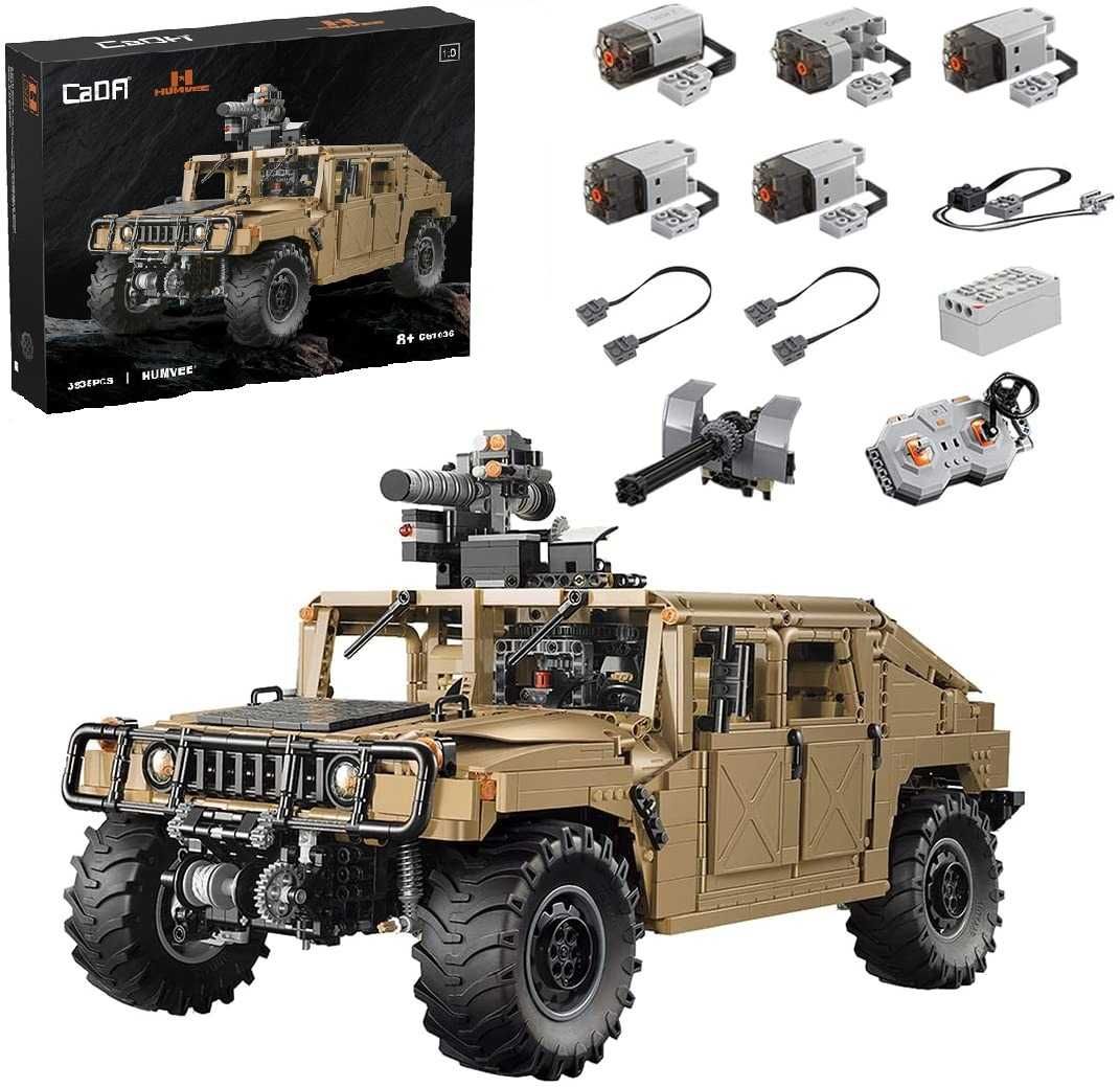 Конструктор Lego CADA Военен Джип Humvee 1:8 Моторизиран 3935ч. 53см.