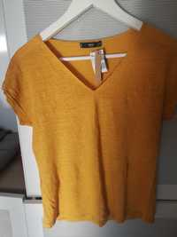 Tricou Mango 100% in mărimea S galben mustar