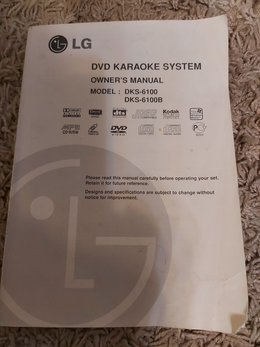 DVD  караоке фирма LG