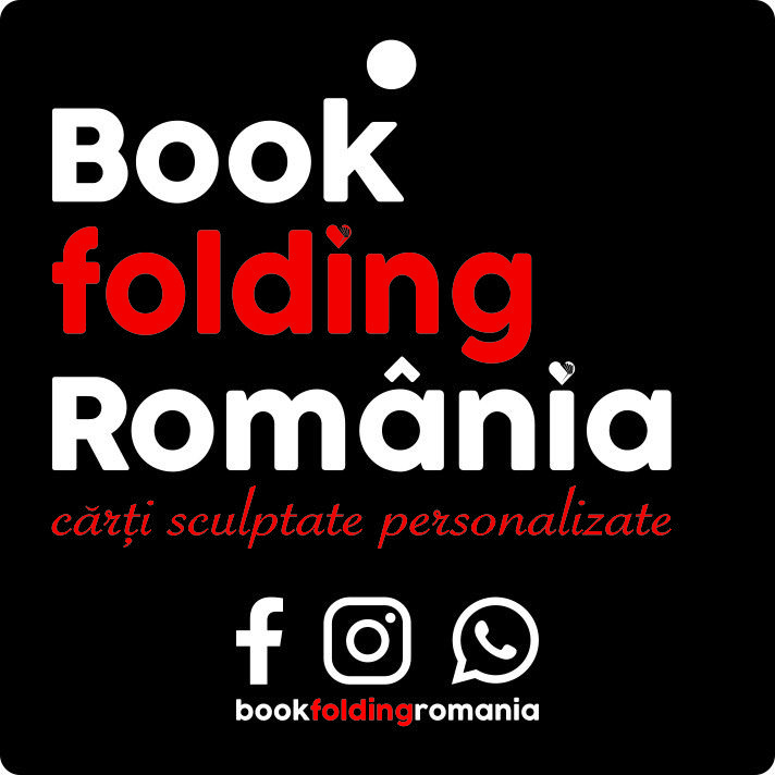 Carte sculptata personalizata cadou - Book folding Romania