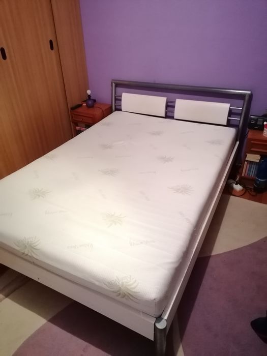 Pat solid 140 x 200 cu saltea spuma timflex