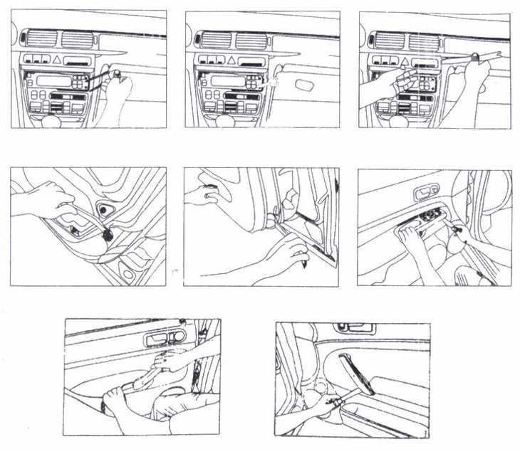 Набор инструментов для демонтажа обшивки, установки магнитолы
