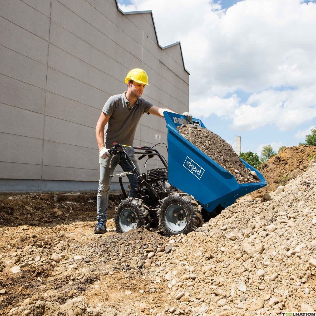 Mini dumper scheppach dp3000 motor 6.5 CP sarcina 300 kg 4 viteze