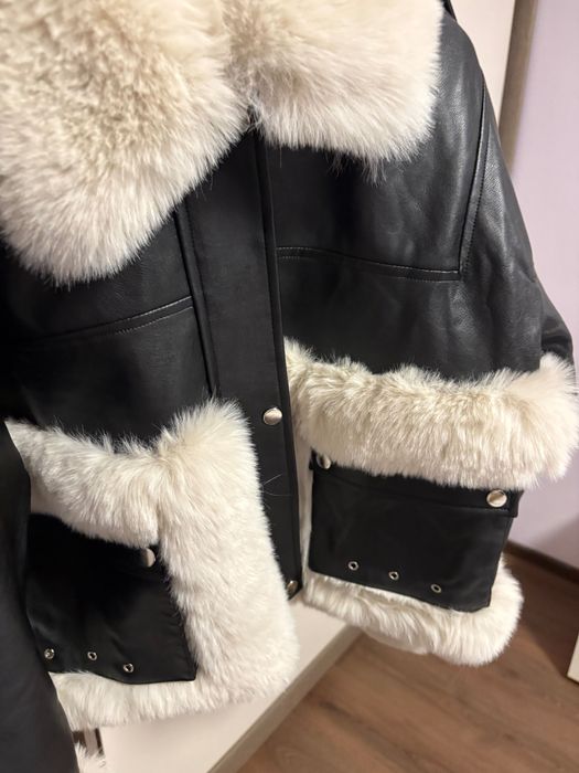 Зимно кожено яке с пух