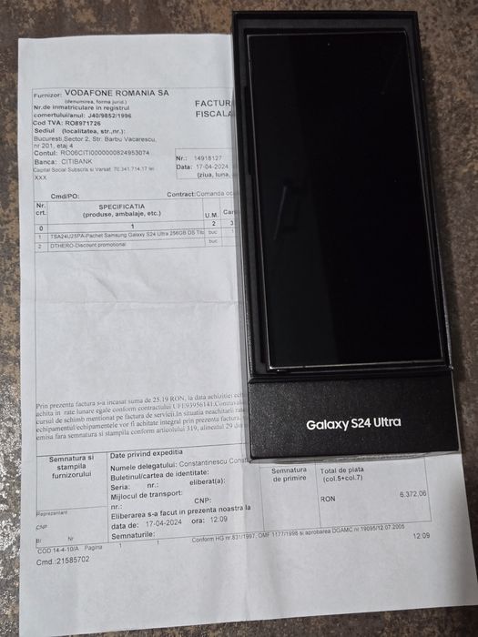 Vand/schimb Samsung S24 Ultra 256gb