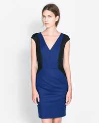 Rochie Zara albastra neagra XS