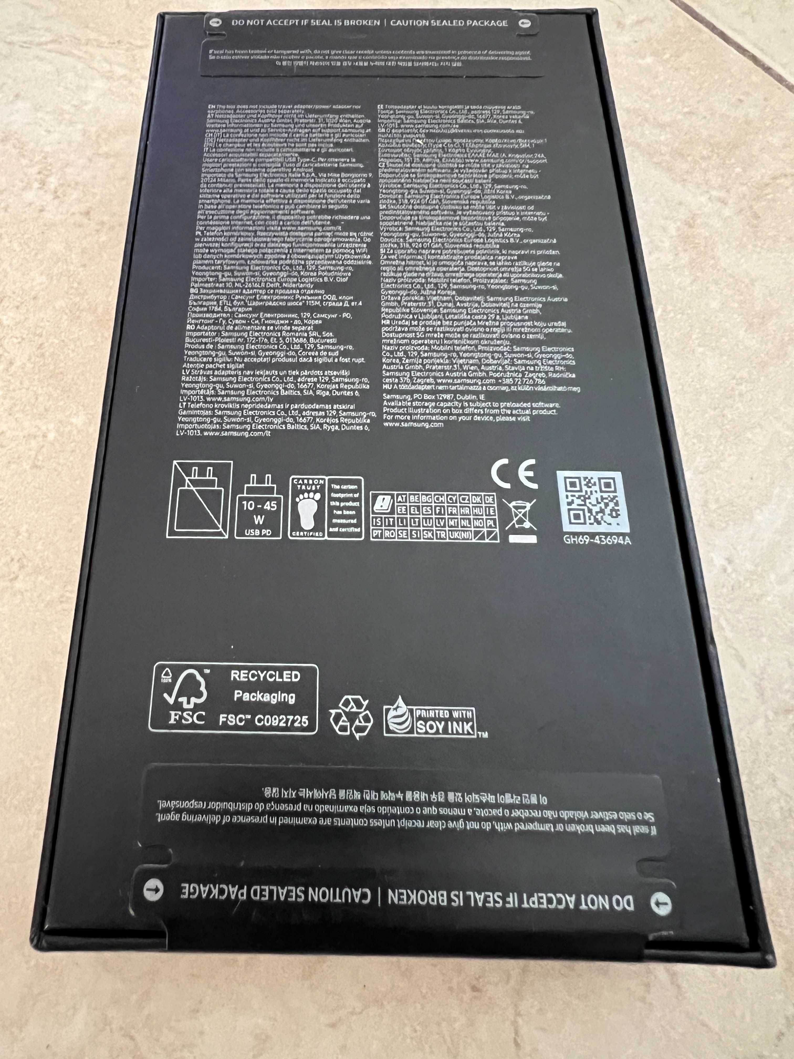 НОВ*Неразопакован*Samsung GALAXY S24+ *12GB + 256GB*ONYX BLACK