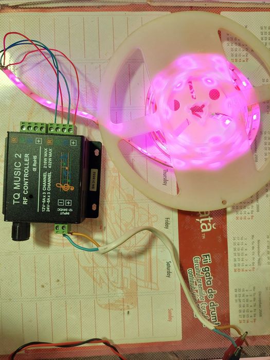 Controler muzical banda LED RGB 18A 216W