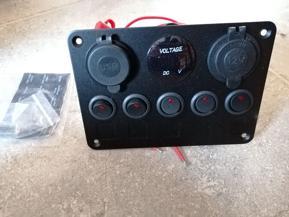 Panou incarcare USB sí  5 intrerupatori rulota camper autorulota