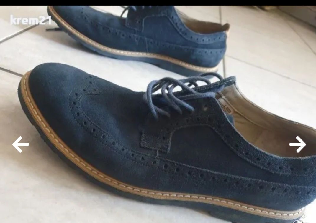 Clarks Gambeson Navy Suede мъжки обувки 41.5