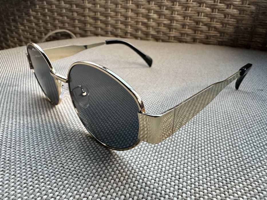 Ochelari soare dama rama aurie metalica