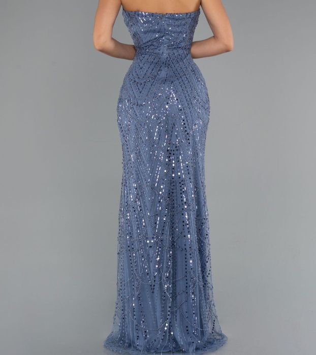 Бална Рокля- синкав син тон