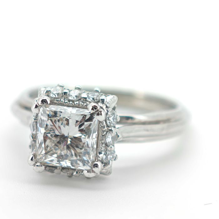 Inel Tacori platina si diamante  pret initial 20.000lei