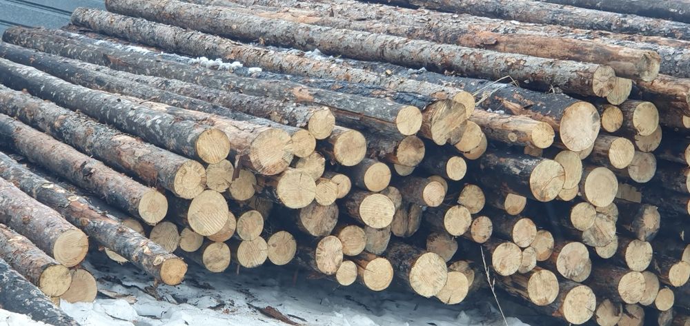 Брёвна подтоварка жерди