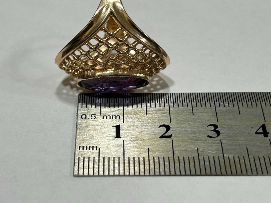 Златен пръстен 14 К 583 /7.61 гр./ Корунд /СССР от 1958