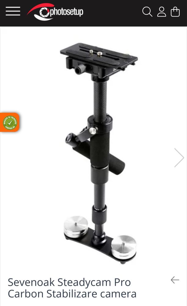 SEVENOAK SK-SW Pro 2 Steadycam Carbon Stabilizare camera