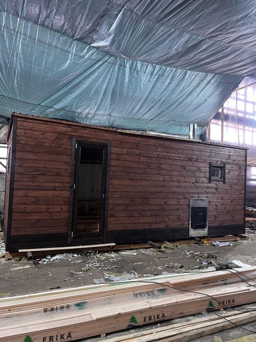 Мобильные бани из соснового бруса и каркасные