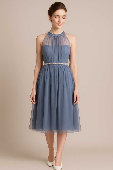 Дамска синя Рокля espirt размер с