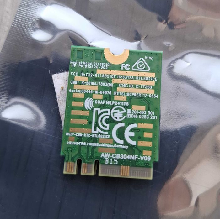 Placa WIFI SH HP 915620-002 Realtek RTL8821CE 802.11 ac 1×1